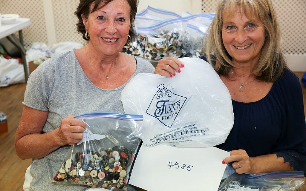 Scores of volunteers at Bushey Synagogue counted 143, 900 buttons Scores of volunteers at Bushey Synagogue counted 143, 900 buttons