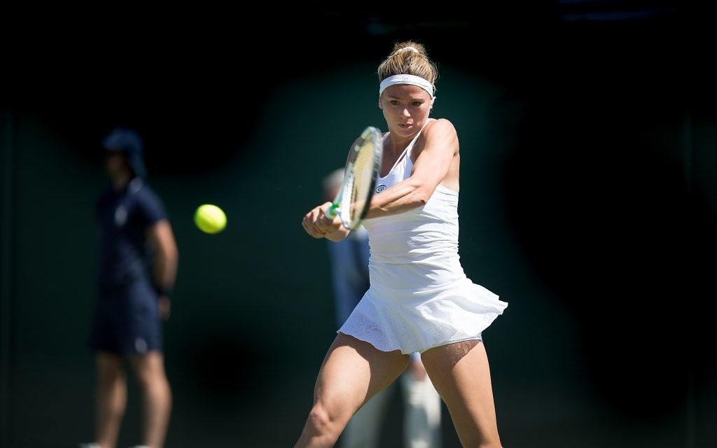 Camila Giorgi is through to the second round at Wimbledon. Picture: Marc Morris