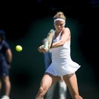 Camila Giorgi is through to the second round at Wimbledon. Picture: Marc Morris