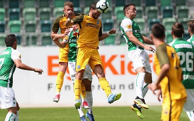 Tomer Hemed heads in the equaliser against St Gallen
