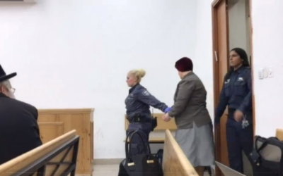 Malka Leifer entering the courtroom