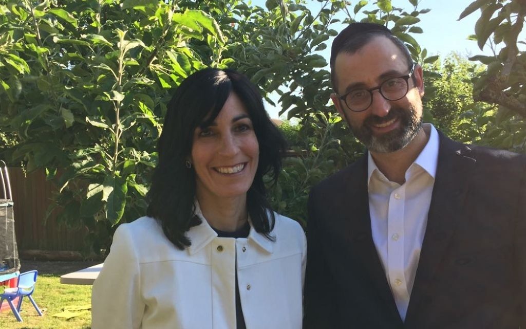 Rabbi David Rose, with his wife, Talia