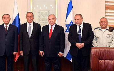 Russian delegation led by Foreign Minister Sergei Lavrov and Chief of the General Staff of the Armed Forces Valery Gerasimov, meet with Israeli officials, including prime minister Benjamin Netanyahu