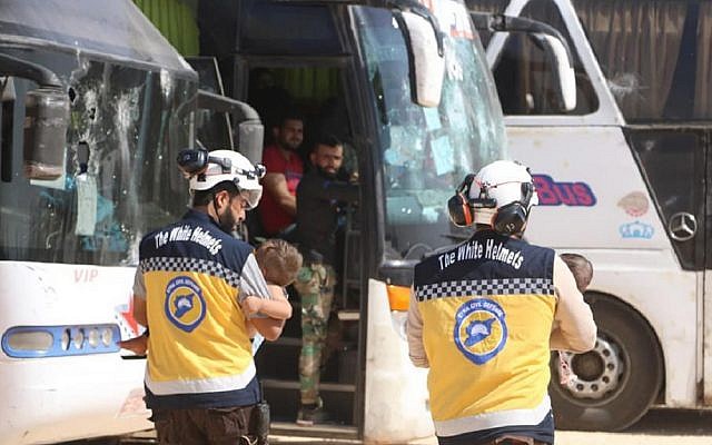 The White Helmets are a group of volunteers  who provide search and rescue services in response to bombing and evacuations of civilians from danger areas