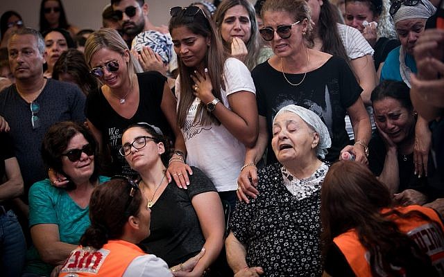 The funeral of Yotam Ovadia who was murdered on Thursday in the Jewish settlement of Adam . Photo by: JINIPIX