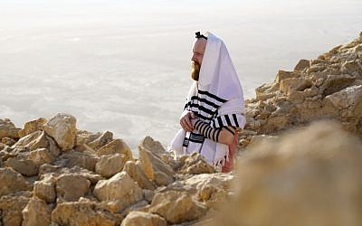 Joseph praying at the top of Masada. (Image Credit: BC/Lion TV/Strahila Royachka. Photographer: Strahila Royachka)
