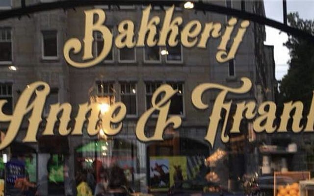 Shopfront for the 'Anne & Frank' bakery. Source: @DrukkeToestand on Twitter