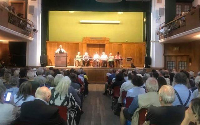 Tuesday night's meeting in Conway Hall. Picture: Facebook