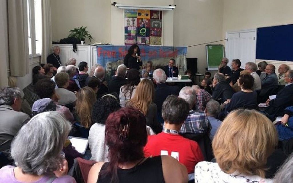 Anti-Israel fringe event at Labour's annual conference, held by group 'Free speech on Israel' Picture credit: @WikiGuido