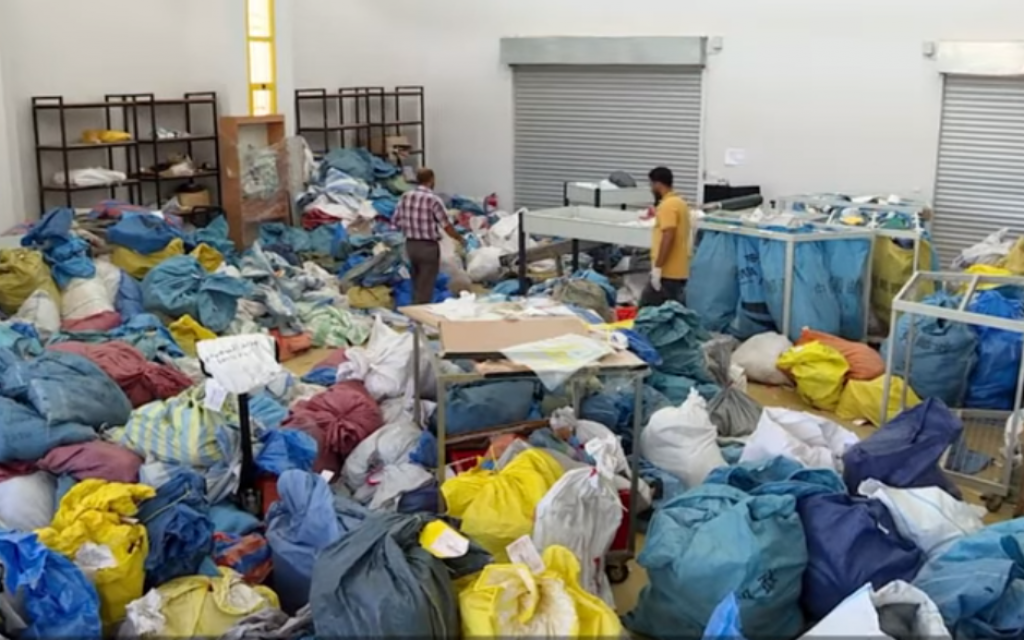 Screenshot from video showing Palestinian post which has been let into the West Bank after a decade