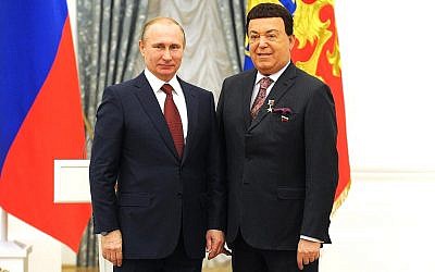 The title of Hero of Labour of the Russian Federation is awarded to Iosif Kobzon by Vladimir Putin in 2016