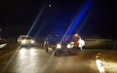 Screenshot from Youtube video showing the police response to the incident