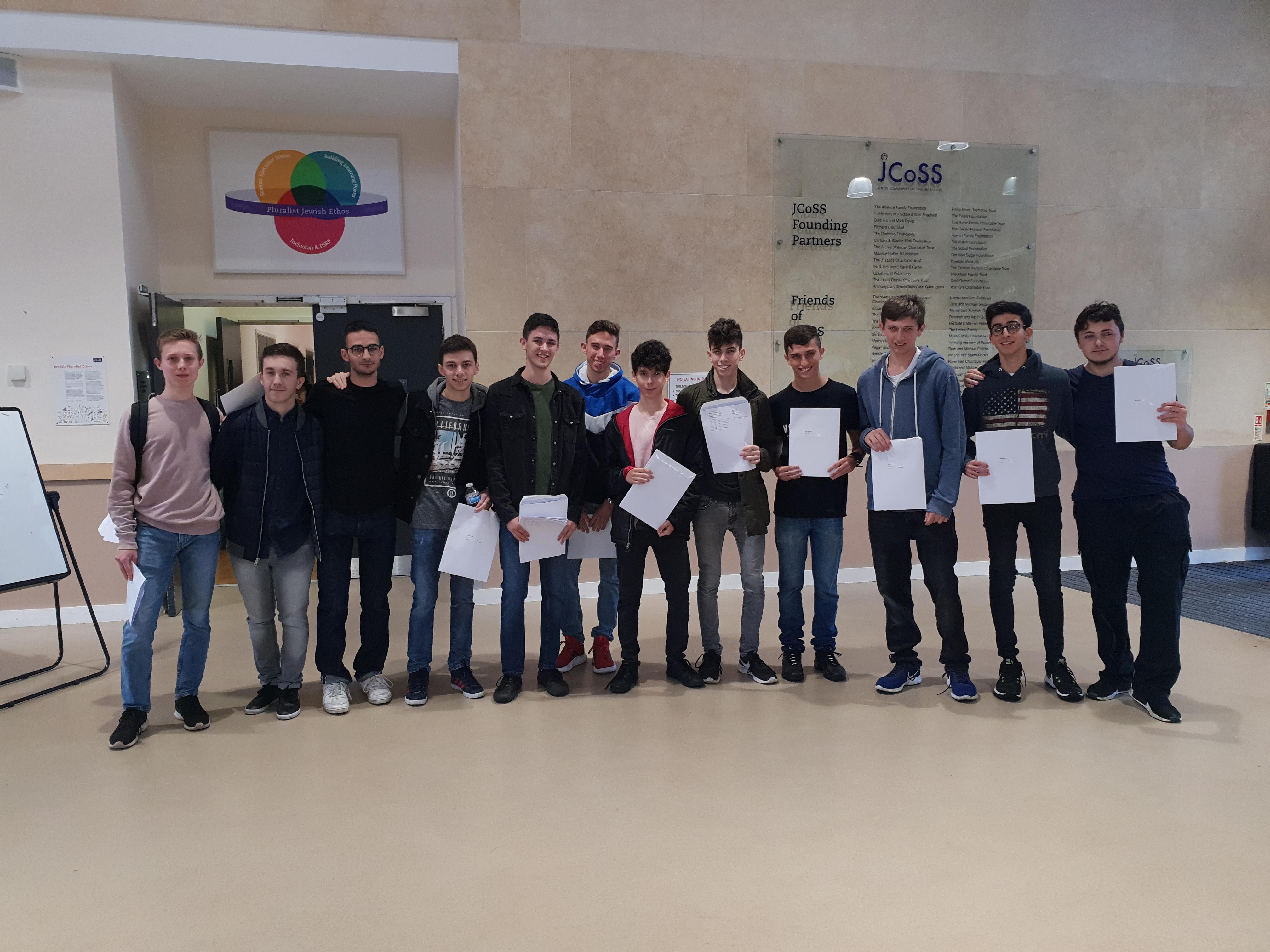 JCoSS students celebrating results