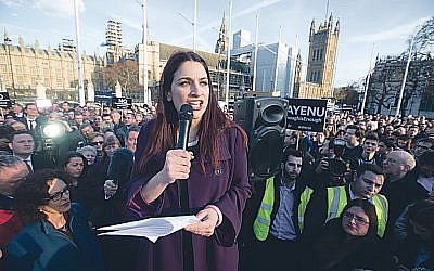 Luciana Berger addressing the Enough is Enough rally against Labour antisemitism  (Marc Morris Photography)