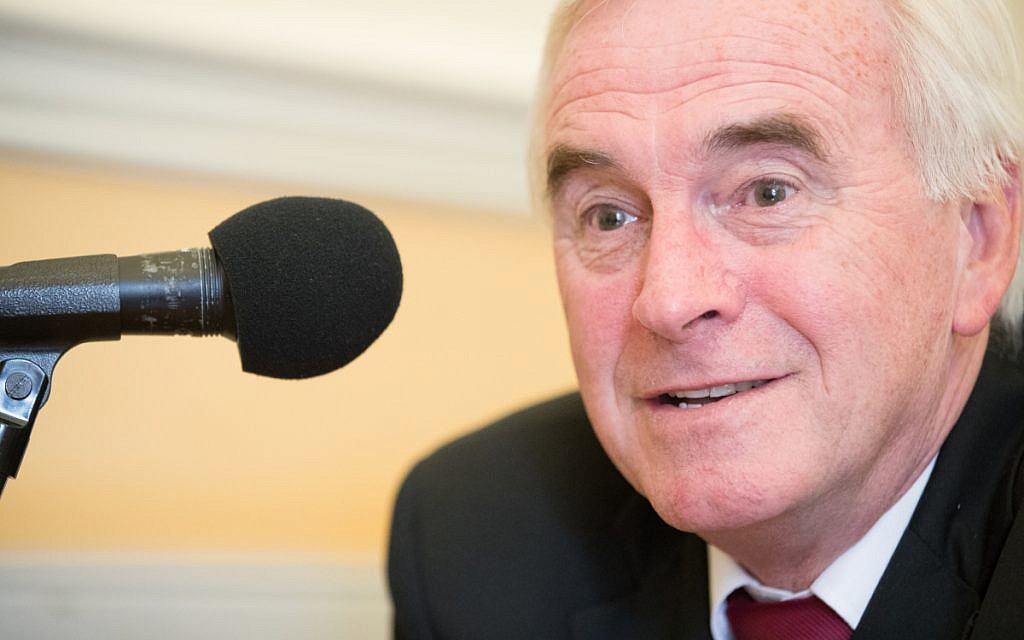 John McDonnell being interviewed by Jewish News. 

Credit: Marc Morris Photography