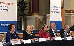 A Board of Deputies plenary, with President Marie van der Zyl (second left)
