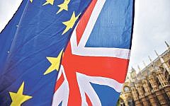 British and European flags British and European flags
