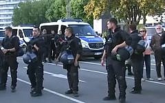 Police on guard as thousands of far-right demonstrators took part in a march in Chemnitz Police on guard as thousands of far-right demonstrators took part in a march in Chemnitz