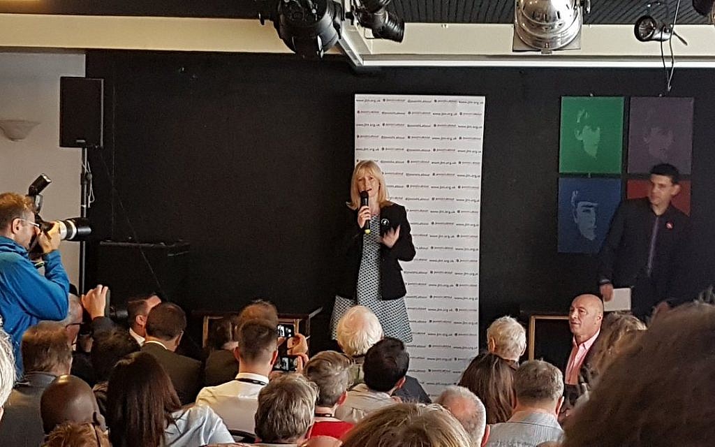 Rosie Duffield addressing the JLM rally