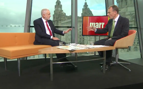 Jeremy Corbyn interviewed by Andrew Marr.