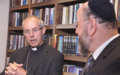 Archbishop of Canterbury Justin Welby at the Chief Rabbi's house