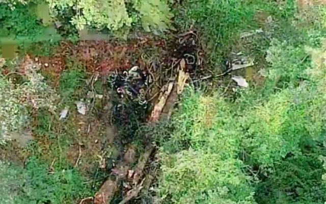 The crash scene (Screenshot from YouTube)