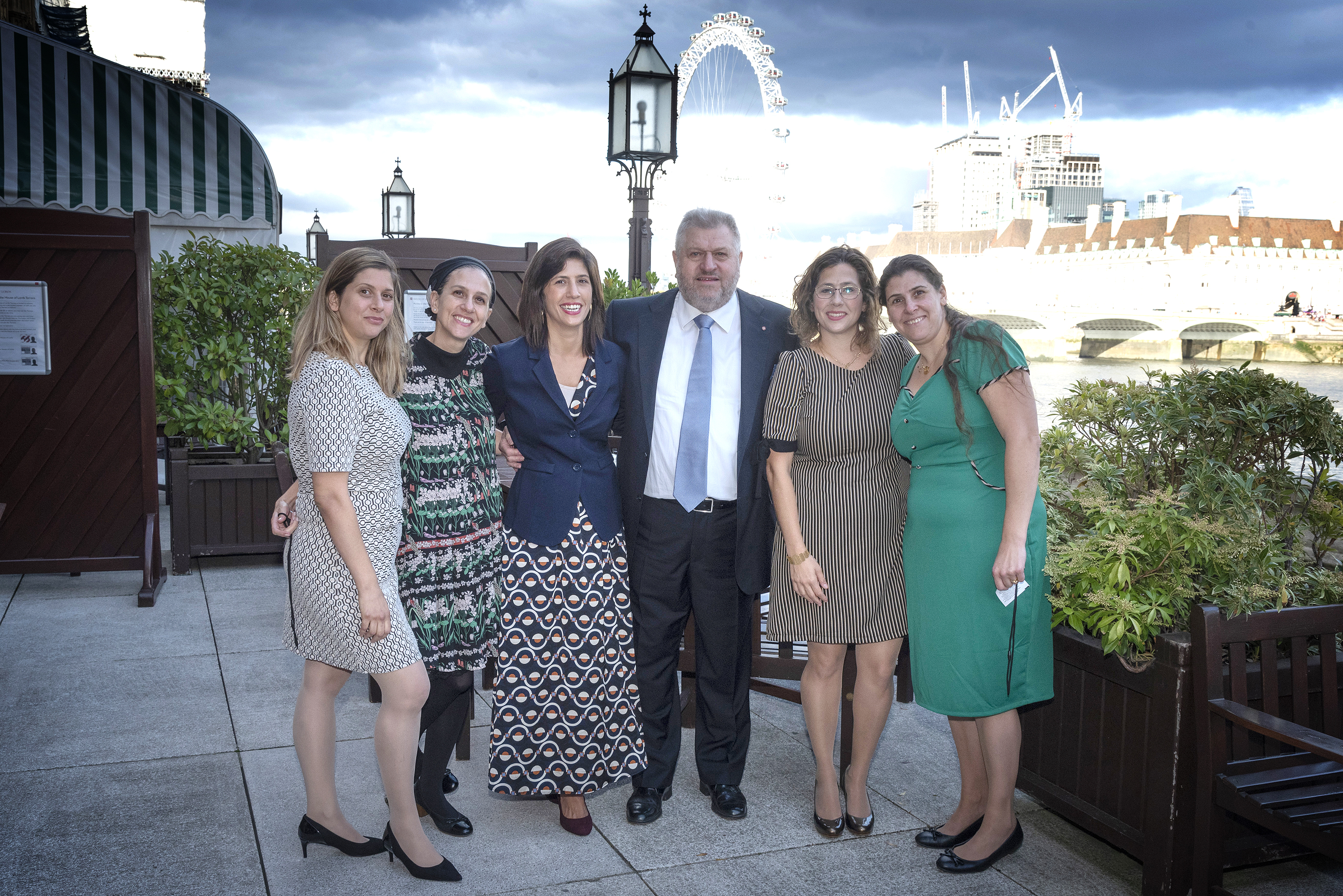 Attendees of the parliamentary event thanking Rabbi Barry Marcus. credit: Graham Chweidan
