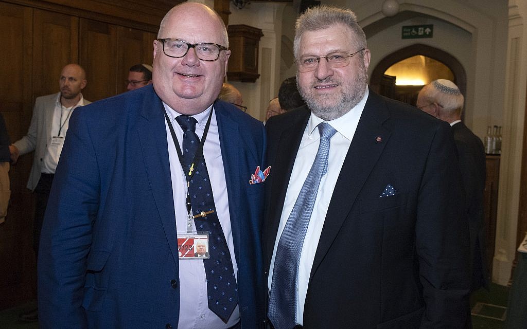 Rabbi Barry Marcus with Lord Eric Pickles 

credit: Graham Chweidan