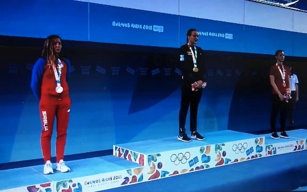 Anastasya Gorbenko winning gold