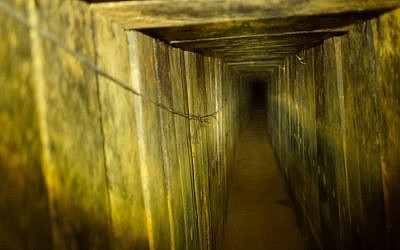 A Hamas terror tunnel stretching to Israel