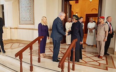 Prime Minister Benjamin Netanyahu  on an official diplomatic visit to Oman where he met with Sultan Qaboos bin Said.