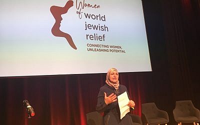 Syrian woman speaks at World Jewish Relief's event launching its new initiative for women and girls