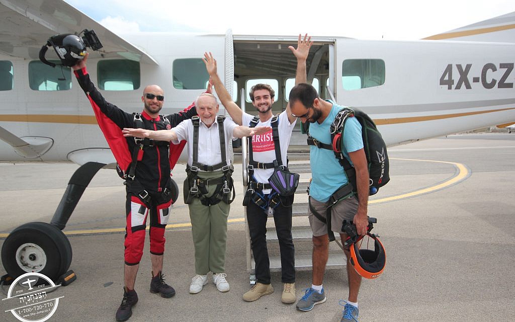 Walter Bingham prepares to skydive over northern Israel!