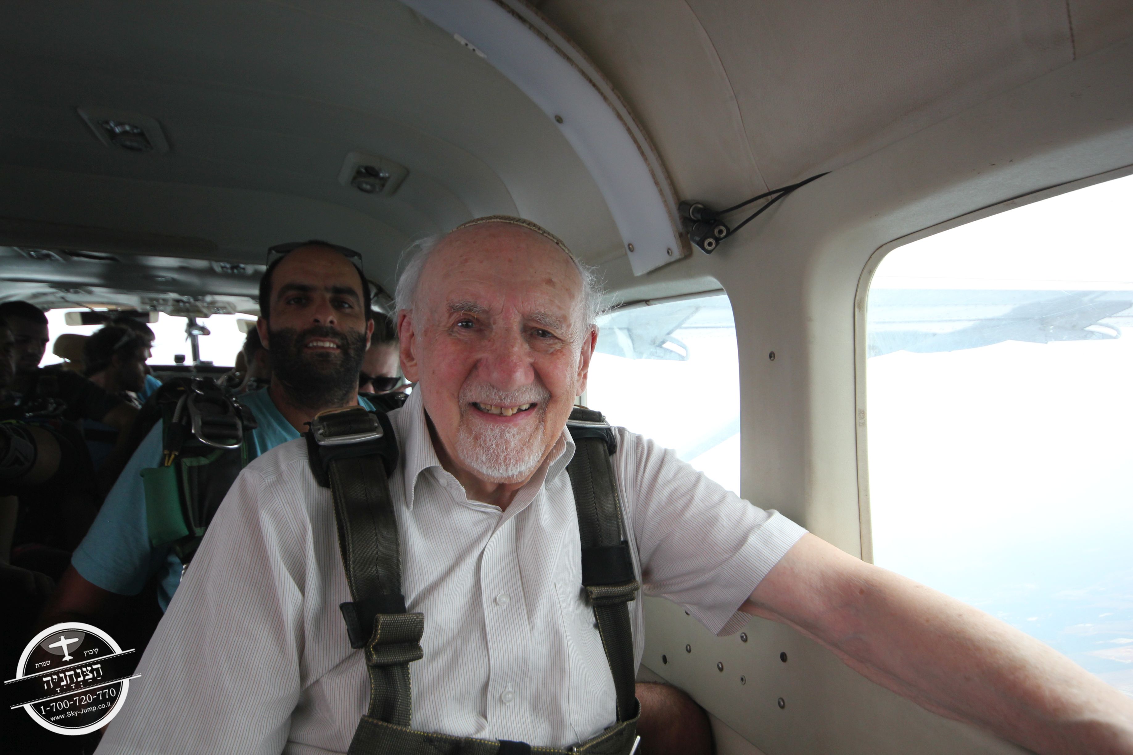 Walter Bingham prepares to skydive over northern Israel!