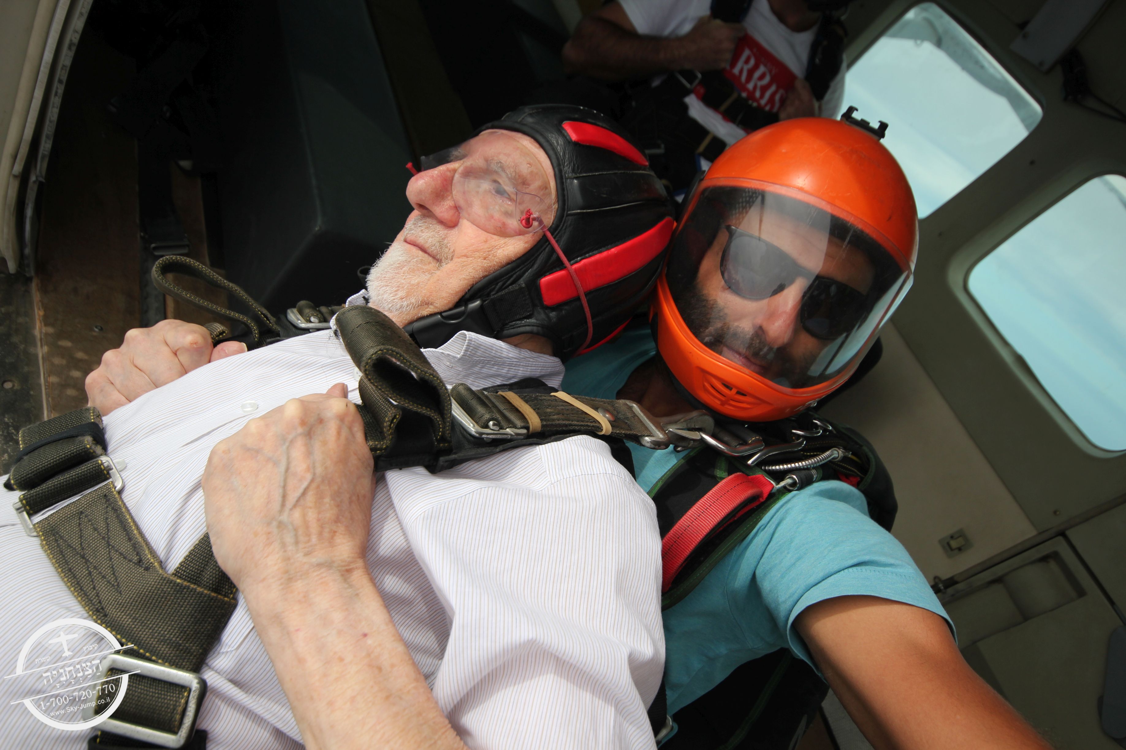 Walter Bingham prepares to skydive over northern Israel!