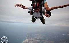 Walter Bingham skydives over northern Israel!
