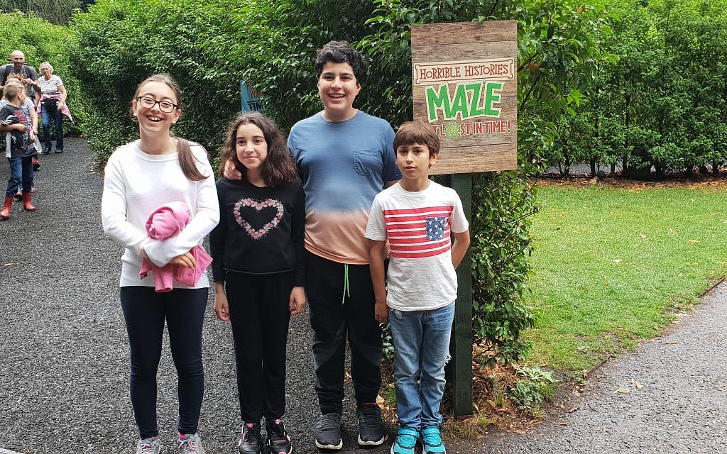 Jake (third from left), pictured with his sister Chloe, either side of friends Sophie and Jamie Rosen