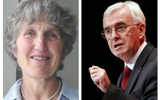 JVL chair Jenny Manson and Shadow Chancellor John McDonnell