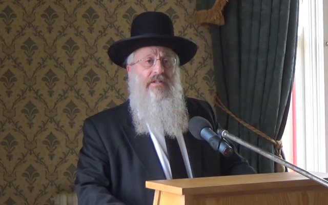 Rabbi David Singer speaking at an event in Northern Ireland. Source: YouTube