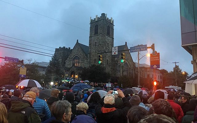 Thousands of people turned out for vigils in the aftermath of Saturday's shocking shooting in a Pittsburgh synagogue