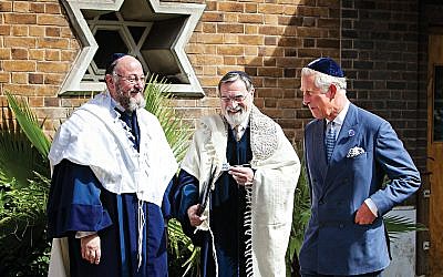 Chief Rabbi Mirvis, former Chief Rabbi, Rabbi Lord Sacks, and HRH Prince Charles