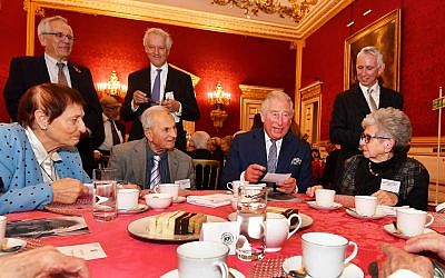 The Prince of Wales meets with members of the Association of Jewish Refugees during a reception in London, which marks the 80th anniversary of the Kindertransport. Photo credit: John Stillwell/PA Wire