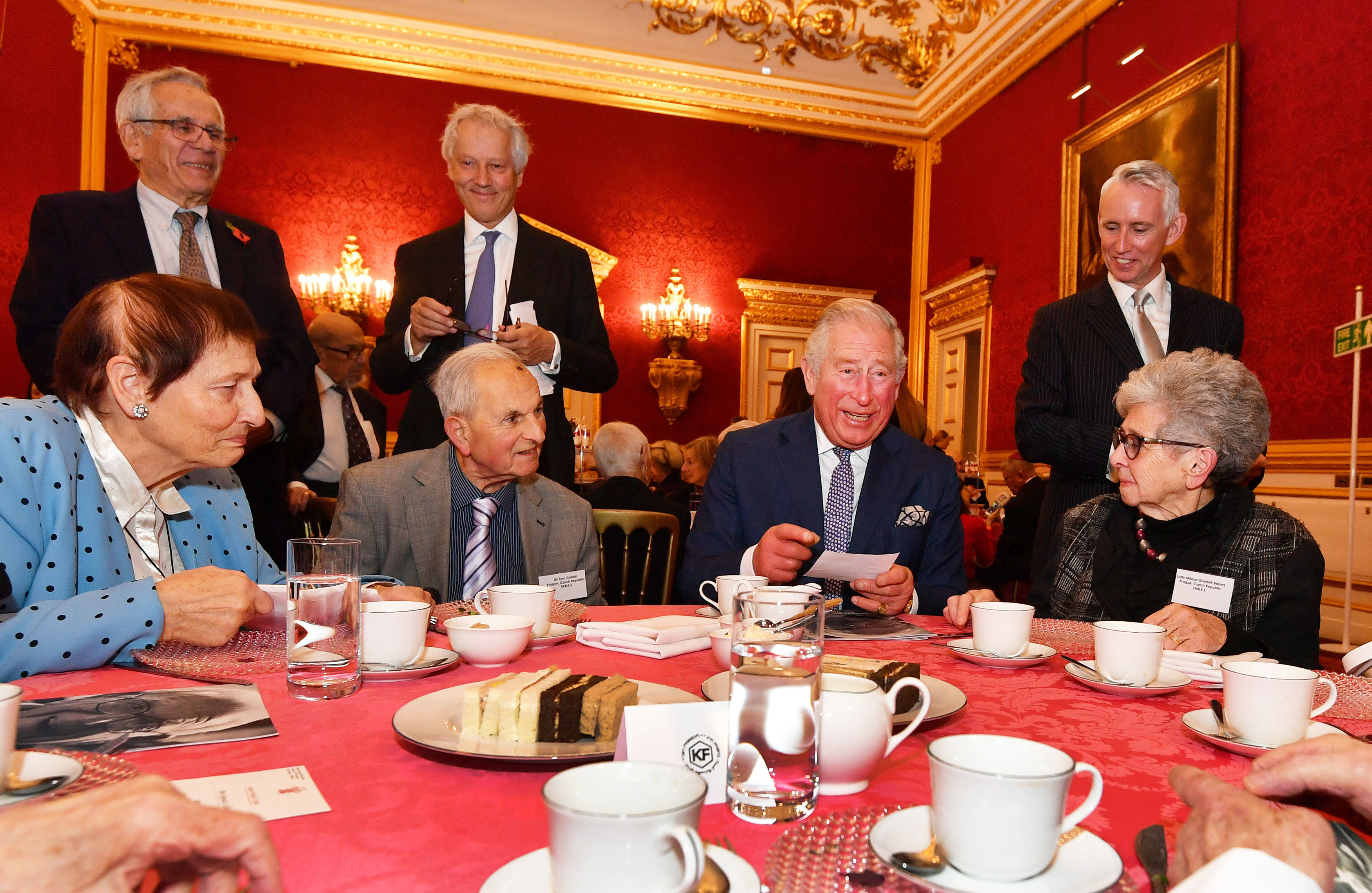 The Prince of Wales meets with members of the Association of Jewish Refugees during a reception in London, which marks the 80th anniversary of the Kindertransport. Photo credit: John Stillwell/PA Wire