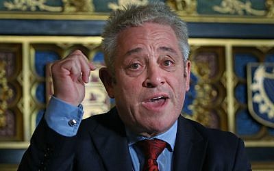 Commons Speaker John Bercow in Westminster, (Photo credit: Yui Mok/PA Wire)