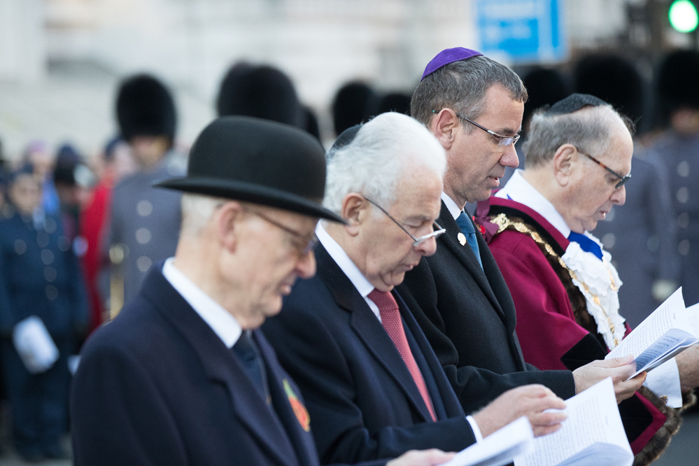 Centre: The Lord Levy and right: Mark Regev, at the AJEX parade 2018. Credit: Marc Morris Photography