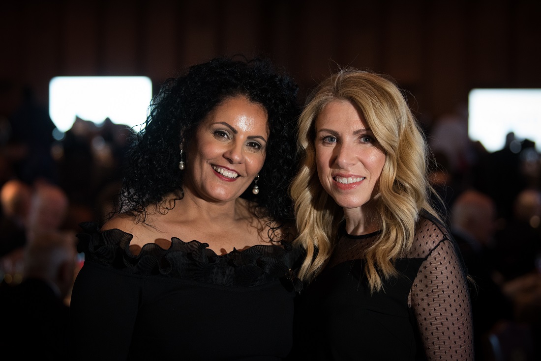 Chairperson Ronit Ribak-Madari and Caroline Freedman-Brower. WIZO UK centenary dinner. Credit: Blake Ezra