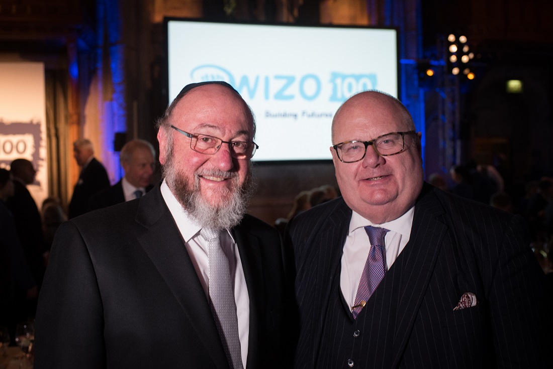 Chief Rabbi Mirvis and Lord Pickles. WIZO UK centenary dinner. Credit: Blake Ezra
