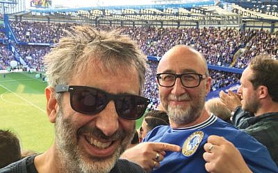 David and Ivor Baddiel at Chelsea together