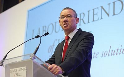 Mark Regev speaking during the LFI lunch