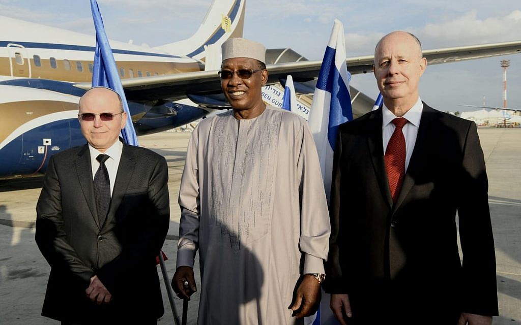 Chad President Idriss Deby arrives in Israel
